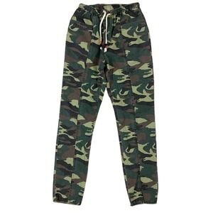 Sundry Camo Utility Jogger Pants 0 XS Military Inspired Drawstring Tapered
